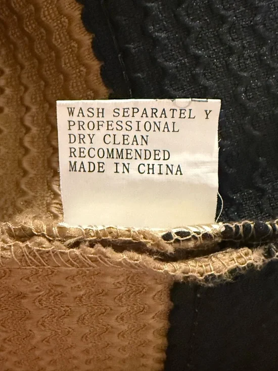 Neslay Designer Gold and Black Striped Textured skater Skirt Size Large Y2K - Picture 5 of 6